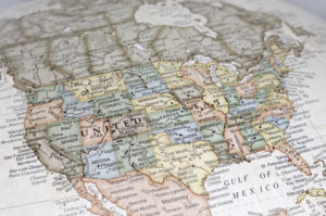 Political map of USA